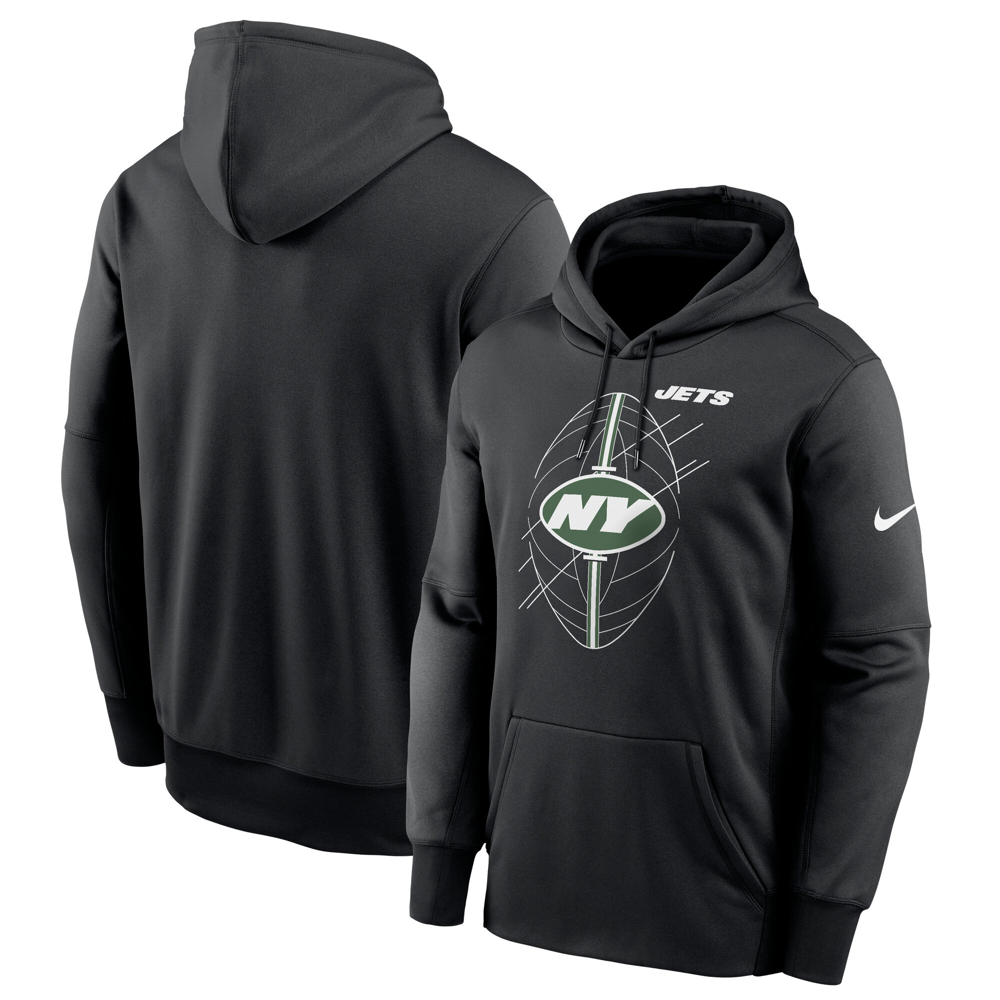 Men's Nike Black New York Jets Performance Fleece Pullover Hoodie